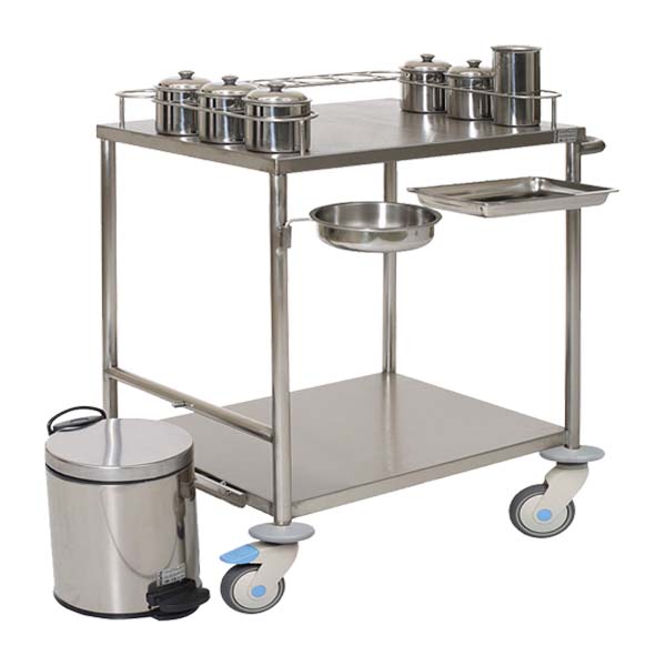 CARRO DE  TRANSPORTE DE 2 NIVELES PARA UTENSILIOS